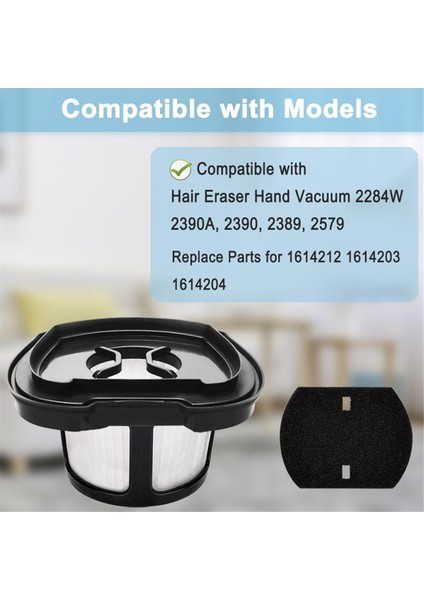 6ste 2284W Bissell Pet Hair Eraser El Vakumu 2284W, 2390A, 2390, 2389 Için Vakum Filtresi Yedeği, Parça 1614212 (Yurt Dışından) fiyatları