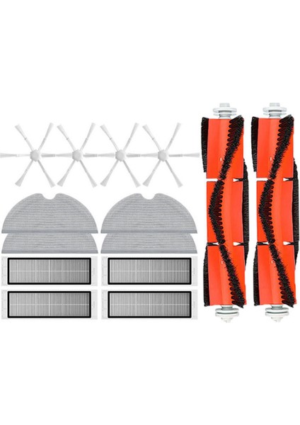 Hepa Filtre Paspas Bezi Ana Yan Fırça Xiaomi Mi Robot Vakum Paspas 2 STYTJ03ZHM Robotlu Süpürge Aksesuarları Yedek (Yurt Dışından)