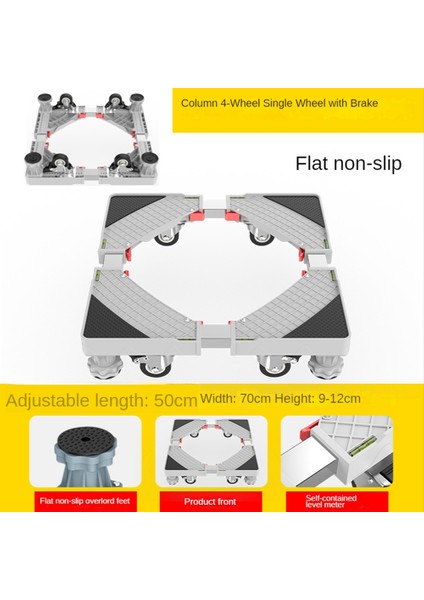 Çamaşır Makinesi Sehpası Ayarlanabilir Buzdolabı Çamaşır Tabanı Kurutucular ve Buzdolapları Için Fren Tutuculu 4 Tekerlekli (Yurt Dışından) fiyatları