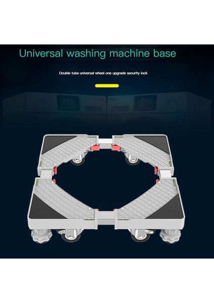 Çamaşır Makinesi Sehpası Ayarlanabilir Buzdolabı Çamaşır Tabanı Kurutucular ve Buzdolapları Için Fren Tutuculu 4 Tekerlekli (Yurt Dışından) fırsatları