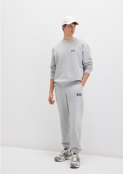 Mavi Logo Baskılı Gri Eşofman Altı 0010207-80018