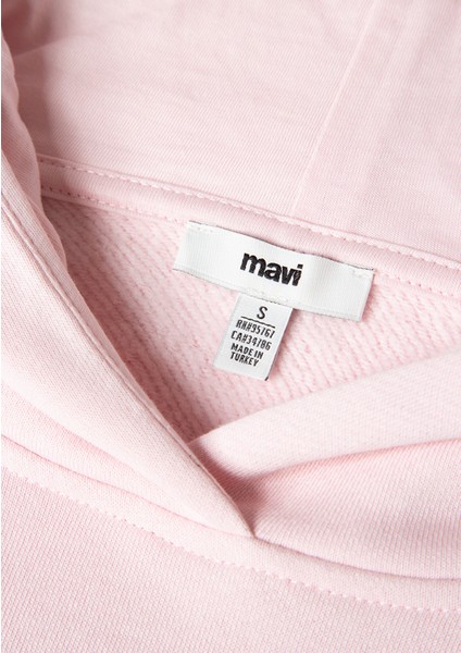 Kapüşonlu Pembe Sweatshirt 1S10386-71006