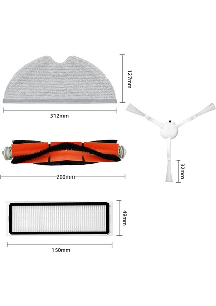 Xiaomi Mijia 1c 2c 1t Mi Robot Vakum Mop Dreame F9 Parçalar Aksesuarlar Ana Yan Fırça Hepa Filtre Mop Bezi Bez (Yurt Dışından) fırsatları