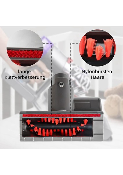 Dyson V7 V8 V10 V11 V15 Kablosuz Elektrikli Süpürgeler Için Mini Türbin Başlık Fırça Başlığı Yedek Parçaları (Yurt Dışından) fırsatları