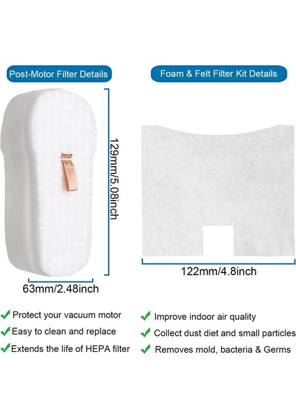 Shark HZ2000 HZ2002 Elektrikli Süpürge Aksesuarları Parçası XFFKHZ2000, XPMFHZ2000 Için Yedek Ana Fırça Filtreleri (Yurt Dışından) fiyatları