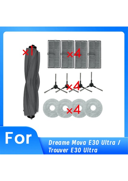 Dreame Mova E30 Ultra / Trouver E30 Ultra Süpürme Robotu Temizleyici Parçalarının Değiştirilmesi Için 13 Parça (Yurt Dışından)
