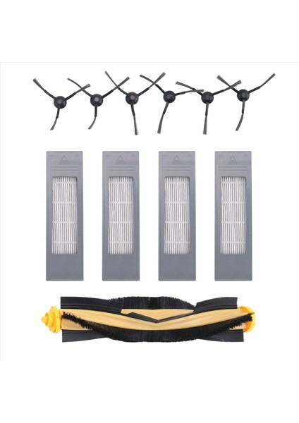 Ecovacs Deebot N8 T8 Için 1 Ana Fırça 4 Filtre 6 Yan Fırça (Yurt Dışından) modelleri