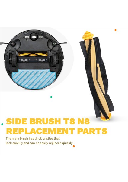 Ecovacs Deebot N8 T8 Için 1 Ana Fırça 4 Filtre 6 Yan Fırça (Yurt Dışından) fırsatları