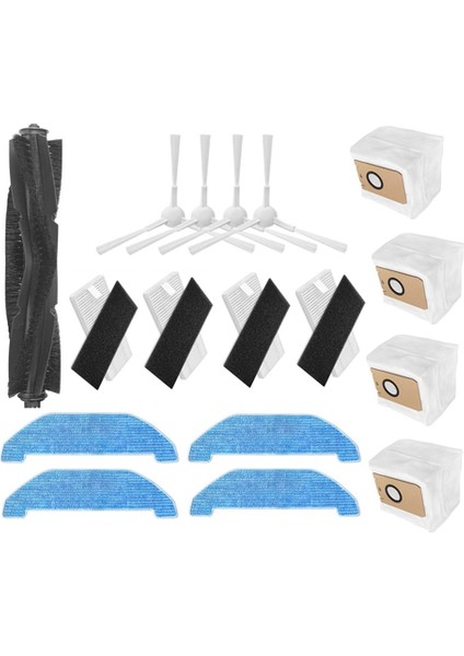 Elektrikli Süpürge Ana Fırça Rulo Yan Fırça Filtresi Paspas Pedi Toz Torbası Neabot Nomo Q11 (Yurt Dışından)