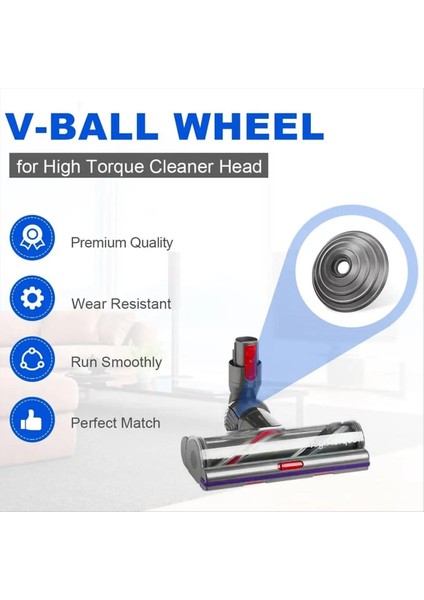Dyson V6 V7 V8 V10 V11 V15 Kablosuz Elektrikli Süpürge Için V-Toplu Tekerlek (Yurt Dışından) fırsatları