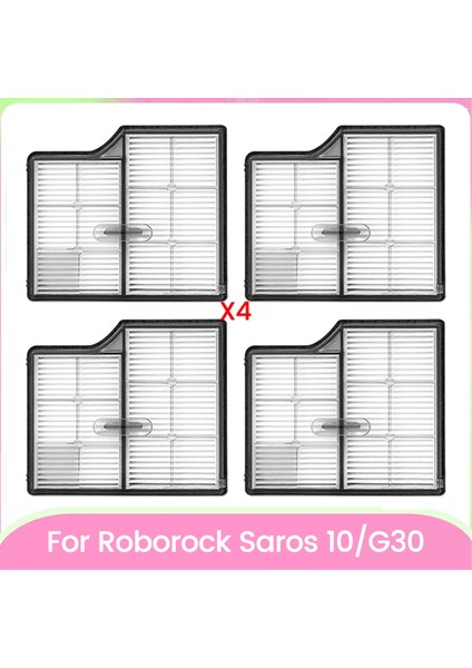 Roborock Saros 10/G30 Elektrikli Süpürge Parçaları Için 4 Adet Hepa Filtre Yedeği Yıkanabilir Filtre Yüksek Verimli Filtreler (Yurt Dışından)