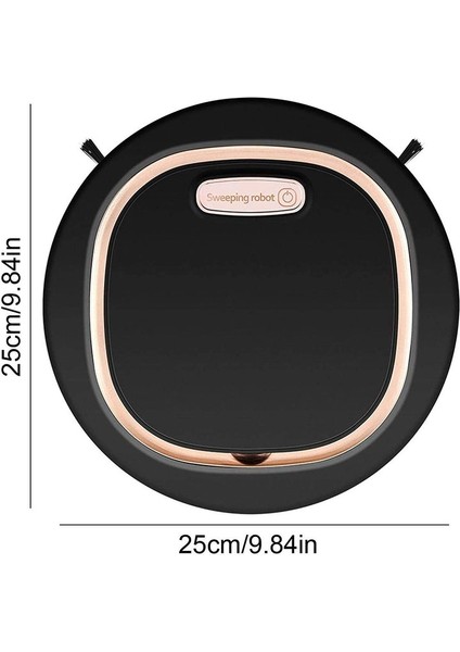 Kablosuz Elektrikli Süpürge Robotu 3 In 1 Süpürme Paspas Ev Temizlik Robotu Zemin Halı Süpürgesi Toz Toplayıcı, Siyah (Yurt Dışından) fiyatları