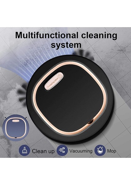 Kablosuz Elektrikli Süpürge Robotu 3 In 1 Süpürme Paspas Ev Temizlik Robotu Zemin Halı Süpürgesi Toz Toplayıcı, Siyah (Yurt Dışından) indirimleri