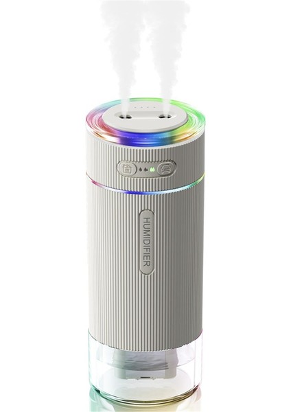 Yatak Odası Için Taşınabilir Küçük Nemlendirici, Çift Nozullu Büyük Soğuk Sis, Seyahat Için Mini Kişisel Masa Hava Nemlendiricileri Beyaz (Yurt Dışından)