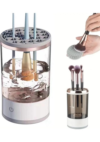 USB Fişli Taşınabilir Elektrikli Makyaj Fırçası Temizleyici Kauçuk Makyaj Makinesi Hızlı Temizleyici Temizleme Fırçası Yaka Brus A (Yurt Dışından) fiyatları