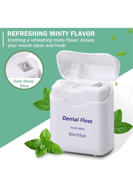 60 Paket Diş Ipi Toplu Nane Aromalı 50M Her Biri Seyahat Diş Ipi Dişler ve Koruma Için Ağız Bakımı Beyaz (Yurt Dışından) modelleri