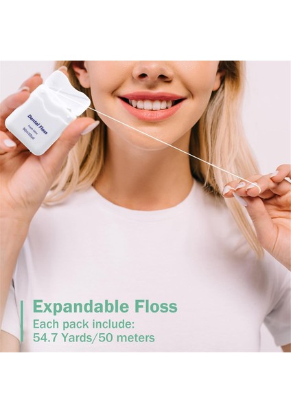 60 Paket Diş Ipi Toplu Nane Aromalı 50M Her Biri Seyahat Diş Ipi Dişler ve Koruma Için Ağız Bakımı Beyaz (Yurt Dışından) indirimleri