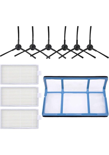 Filtre Yan Fırçalar Yedek Parça Seti Ilıfe V3 V3S V5 V5S V5S Pro Elektrikli Süpürge Robotu Aksesuarları (Yurt Dışından)