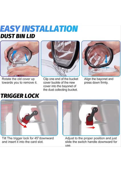 Dyson V7 V8 SV10 Toz Haznesi Üst Kapağı Için Tetik Kilidi ile Çöp Kutusu Kapağı (Yurt Dışından) fırsatları
