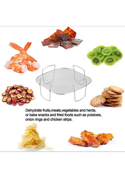 Adet Airfryer Aksesuarları Vapur Izgara Çok Fonksiyonlu Boşaltma Rafı Patates Rafı Meyve ve Sebze Kurutma Rafı (Yurt Dışından) fırsatları