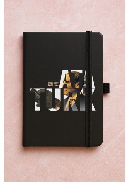 Promosyon Tarihsiz Premium Termo Defter Desenli 192 Yaprak - Atatürk Kolaj