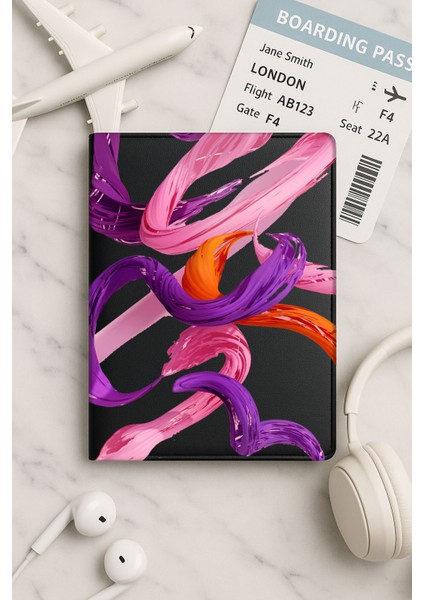 Tüm Ülke Pasaportları Için Siyah Vinleks Deri Pasaport Kılıfı Kabı Sarmal