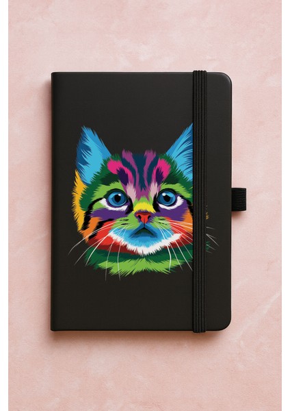 Promosyon Tarihsiz Premium Termo Defter Desenli 192 Yaprak - Şaşkın Kedi