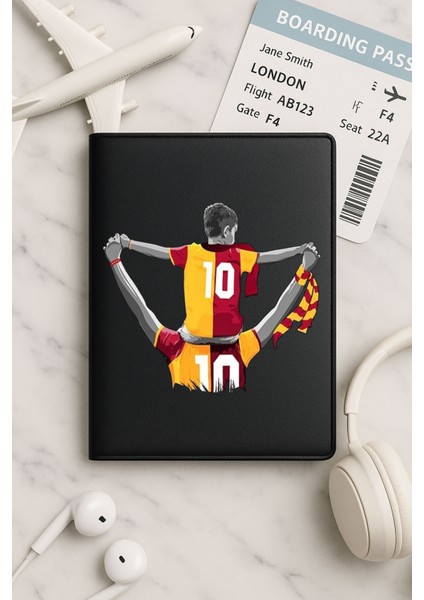 Tüm Ülke Pasaportları Için Siyah Vinleks Deri Pasaport Kılıfı Kabı Sarı Kırmızı Hayat