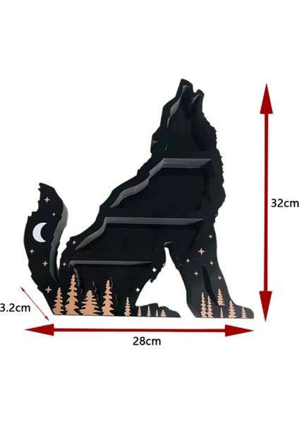 Kurt Kristal Ekran Raf Ahşap Esansiyel Yağ Depolama Rafı Duvar Asılı Dekor Oturma Odası Organizatör Süs Eşyaları (Yurt Dışından)