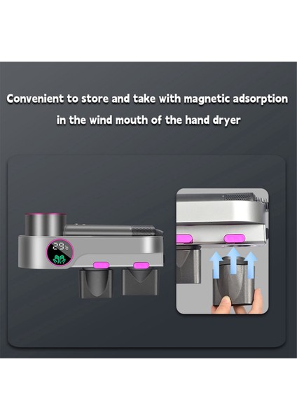 Dyson Saç Kurutma Makinesi Için, Kurutma Fonksiyonu Ile, Yumruk Atmadan, Termometre ile Saç Kurutma Makinesi Depolama Rafı (Yurt Dışından)