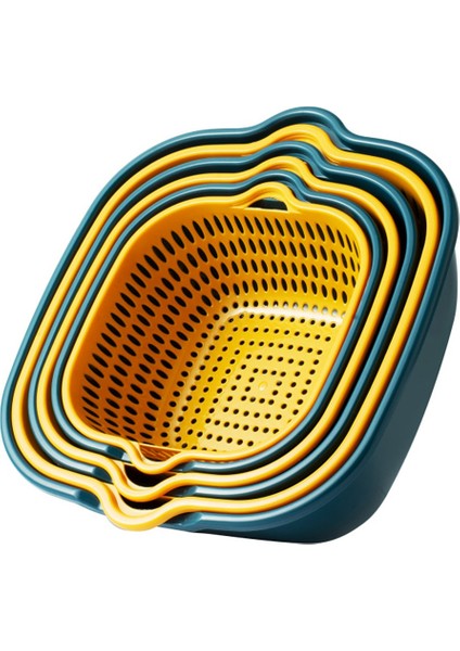 Sepetler Meyve Yıkama Sepeti Çok Fonksiyonlu Tahliye Sepeti Istiflenebilir Lavabolar Mutfak Kevzir (Yurt Dışından)