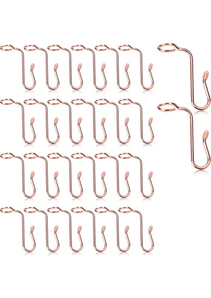 50PCS Askı Konnektörü Kancaları Askı Genişletici Kancalar Kararlı Giysiler Askı Konnektörü Giysi Askıları Için Gül Altın (Yurt Dışından)