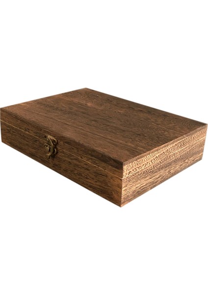 Hazine Göğüs Takı Kutusu Takı Vaka Depolama Organizatörü Kilitli Kilitli Ahşap Toz Geçirmez Zarif Saklama Kutusu (Yurt Dışından)