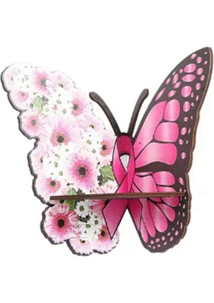 Kelebek Şekilli Duvar Montaj Köşe Raf Duvar Monte Depolama Organizatör Duvar Kristalleri Taş Depolama Evi Dekor C (Yurt Dışından)