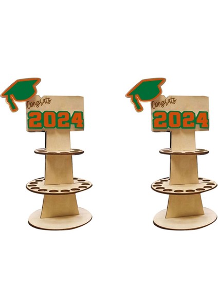2pcs 2024 Mezuniyet Sezonu Hediye Kutusu Mezuniyet Cüzdan Para Tutucu, Green Hat Turuncu Yazı (Yurt Dışından)