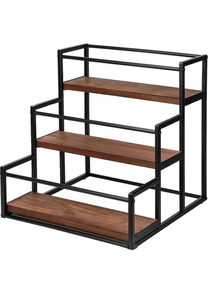 Kahve Şurubu Rafı 3 Katlı Depolama Rafı Şarap Rafı Şarap Rafı Mutfak Baharat (Yurt Dışından)