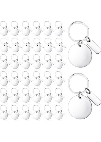 36 Pcs Gravravable Metal Anahtarlık Boşluklar Metal Boş Anahtar Yüzük Metal Damgalama Etiketleri Dıy Için Keyasyon Etiketleri (Yurt Dışından)