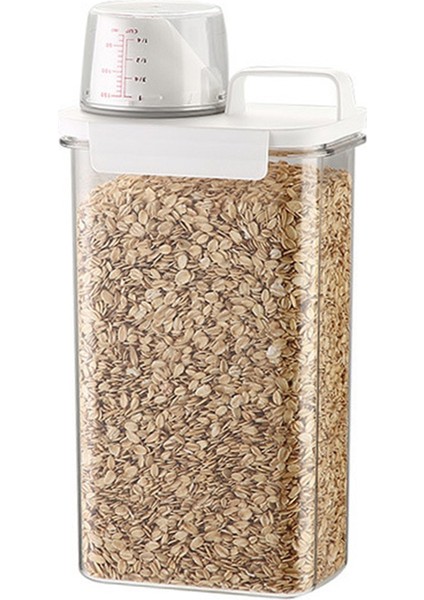 Mühürlü Ev Tahıl Depolama Kutusu, Şeffaf Pirinç Kovası Mutfak Depolama Kavanozu, Makarna Konteyneri, 2300ML (Yurt Dışından)