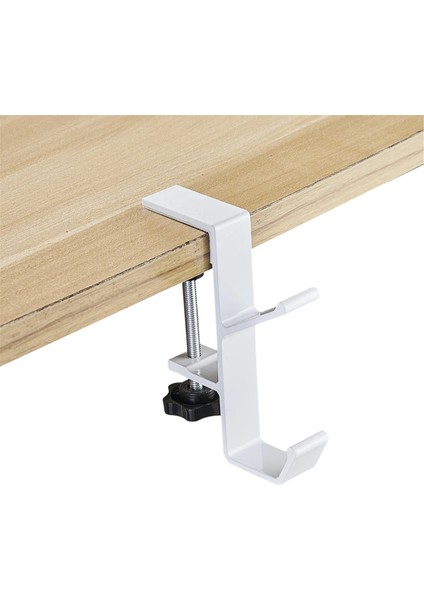 1 Adet Ayarlanabilir Masa Yan Kancası, Oyun Kulaklık Masası Askısı Sırt Çantası Depolama, Delme Olmadan Kanca Standı, Beyaz (Yurt Dışından)