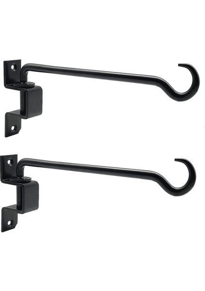 16 Inç 2 Paket Döner Bitki Askıları Açık Ağır Hizmet Tipi- Çiçek Sepetleri Için Asılı Kanca Braketi Kaplar Kuş Besleyici (Yurt Dışından)