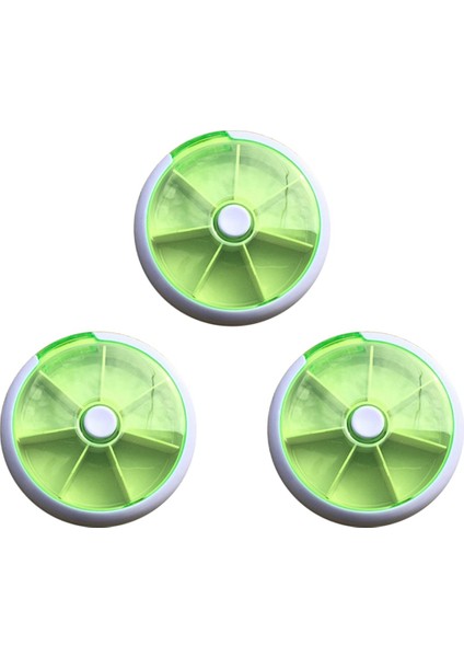 Hap Kutusu, 7 Günlük Hap Dağıtıcı, Yuvarlak Hap Kutusu, Mini 7 Günlük Dairesel Şekil Döner Tarzı Hap Kılıfları Yeşil (Yurt Dışından)