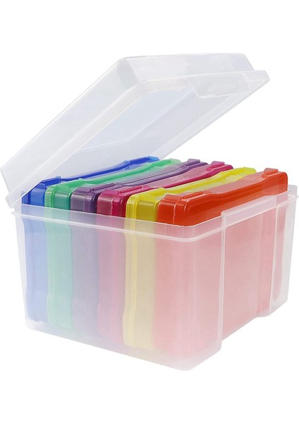 5x7 Inç Fotoğraf Depolama Kutusu Fotoğraf Organizatör Resim Konteynerleri Çok Molor Plastik Fotoğraf El Sanatları Keeper Kılıf (Yurt Dışından)