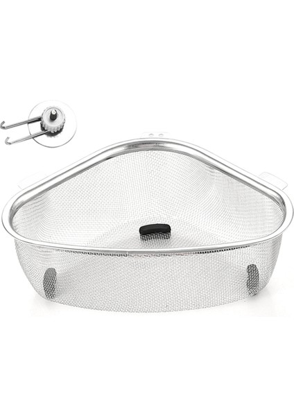 Üçgen Lavabo Tahliye Sepeti Mutfak Üçgen Filtre Sepeti Meyve ve Sebze Depolama Düzenli Raf Sepeti B (Yurt Dışından)