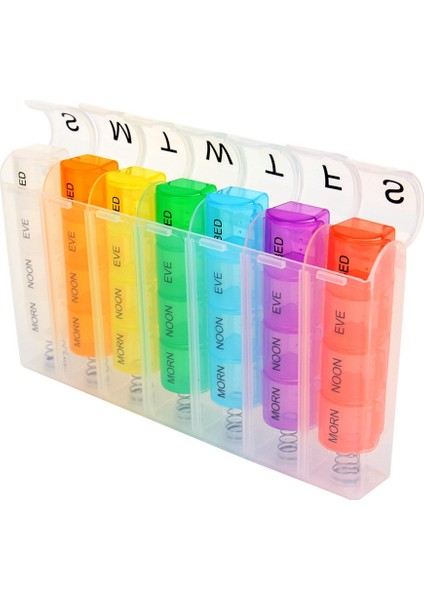 Taşınabilir Haftalık 7 Günlük Itme Düğmesi Hap Tutucu Seyahat Tıp Kutusu Kılıfı Organizatör (Yurt Dışından)