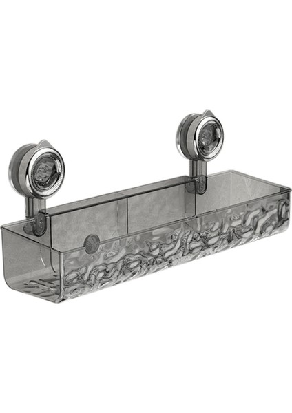 Çıkarın, Hafif Lüks Tarzı Buzul Desen Vantuz Rafı, Banyo Duş Organizatörü Gri Uzun Stil (Yurt Dışından)