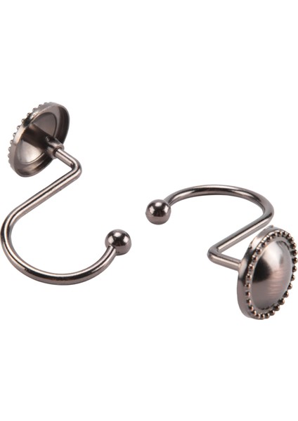 Duş Perdesi Kancaları Yağ Ovuşturdu Bronz, Paslanmış Dekoratif Duş Perdesi Halkaları, 16 Adet, Bronz (Yurt Dışından)