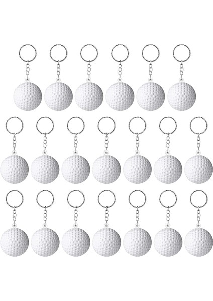20 Paket Golf Topu Anahtarlıklar Parti Iyilikleri, Golf Topu Stres Topu, Okul Karnavalı Ödülü, Spor Merkezinde Süslemeler (Yurt Dışından)