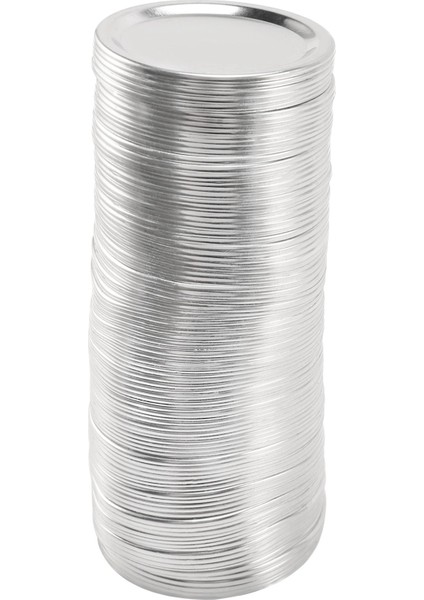 100 Adet Normal Ağız 70MM Kavanoz Konserve Kapakları, Yeniden Kullanılabilir Sızıntı Geçirmez Bölünmüş Tip Gümüş Kapaklar Silikon Contalar Halka Halkalar (Yurt Dışından)
