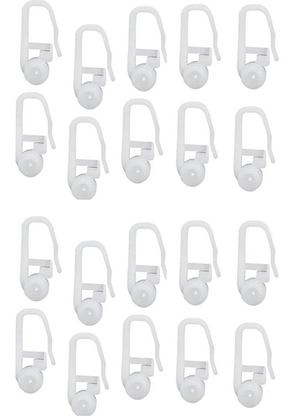 Yatak Perde Özel Kanca Perde Asma Yüzükler Duş Perde Kancaları Sürgülü Perde Kancaları Perde Sürgülü Kancalar Perdeler (Yurt Dışından)