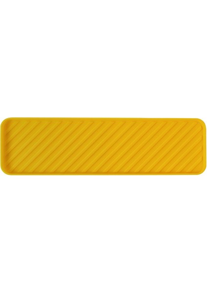 Tepsi Placemat Baharat Şişe Raf Yalıtımlı Çay Fincanı Depolama Mat Mutfak Sabun Tepsisi Silikon Lavabo Tepsi Sarı (Yurt Dışından)